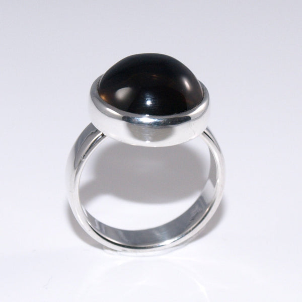 Rauchquarz-Ring Silber