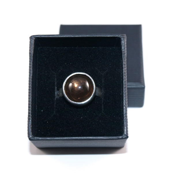 Rauchquarz-Ring Silber