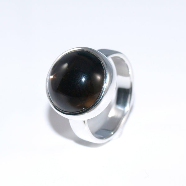 Rauchquarz-Ring Silber
